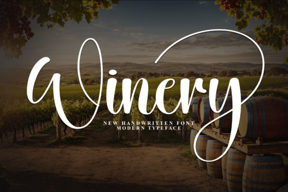 Winery: The Handwritten Font for Premium Branding