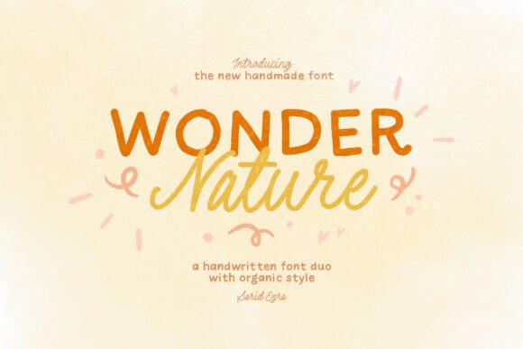 Wonder Nature: The Handwritten Font Duo for Modern Creators